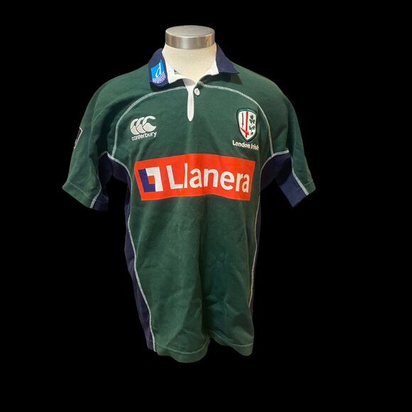 Vintage Canterbury London Irish Rugby Union Jersey Mens Trikot Green Size M 2006 - Picture 1 of 5
